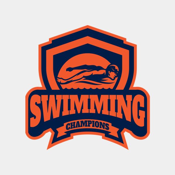 Swimming Champions logo template Thumbnail