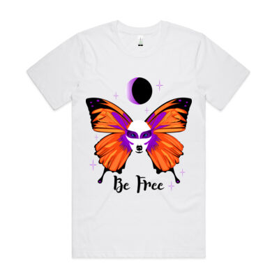 Butterfly & Wolf "Be Free" Tee - AS Colour - Organic Cotton Unisex Tee Thumbnail