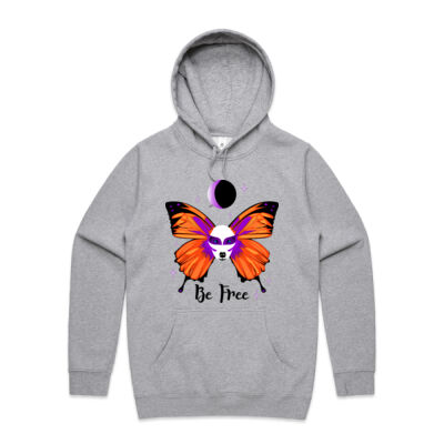 Wolf & Butterfly "Be Free" Hoodie - AS Colour - Stencil Hood - Unisex Thumbnail