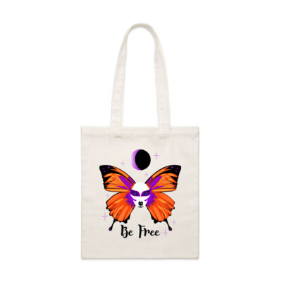 Wolf & Butterfly "Be Free" Tote - AS Colour - Parcel Tote (Smallest) Thumbnail