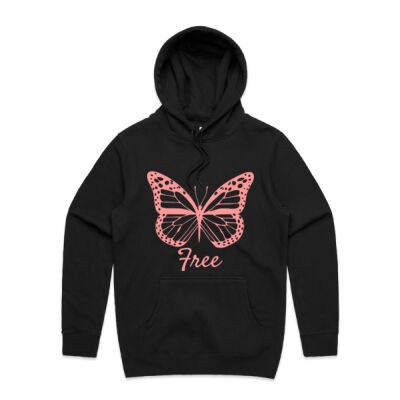 Butterfly "Free" Hoodie - AS Colour - Stencil Hood - Unisex Thumbnail