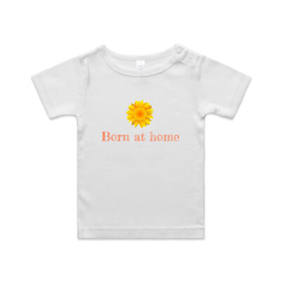 "Born at home" Wee Tee - AS Colour - Infant Wee Tee Thumbnail